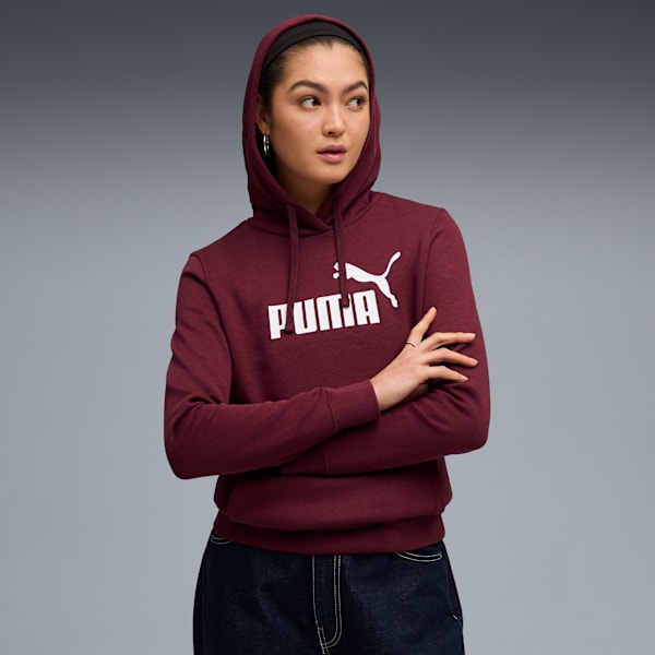 Sudadera con capucha para mujer logo Essentials No. 1, Ruby Shimmer, extralarge